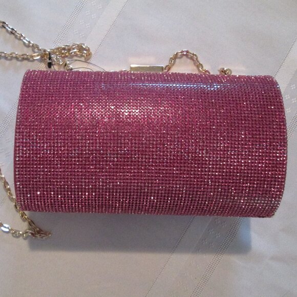 I.N.C. International Concepts Ranndi Sparkle Evening Bag Pink Dragonfruit NWT - Picture 3 of 9